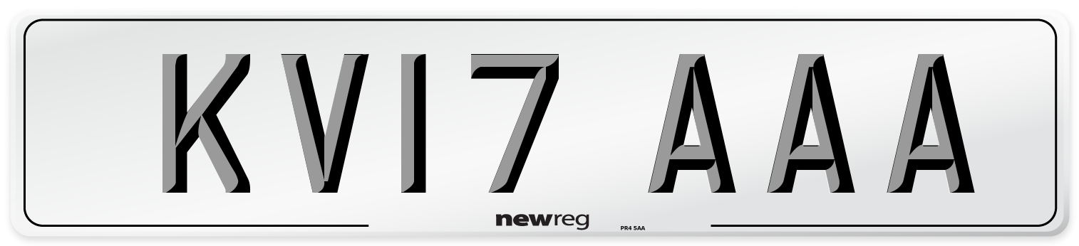 KV17 AAA Number Plate from New Reg